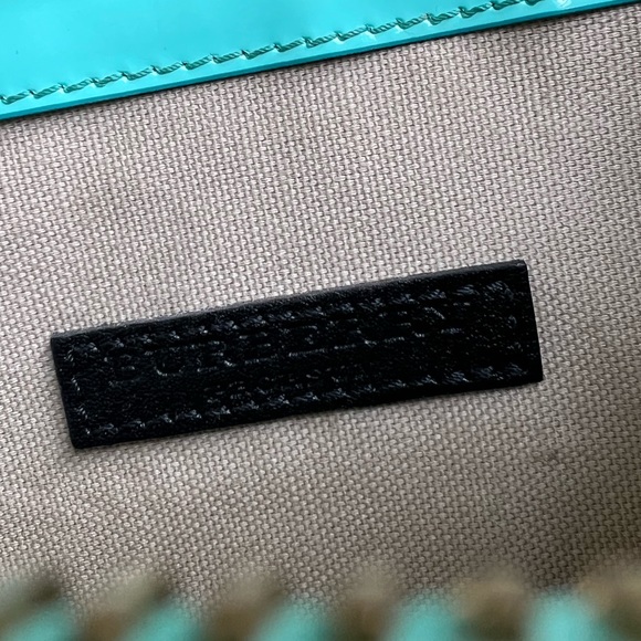 Burberry Prorsum stitch crossbody clutch teal stripe bag. Rare find!! - Picture 11 of 11